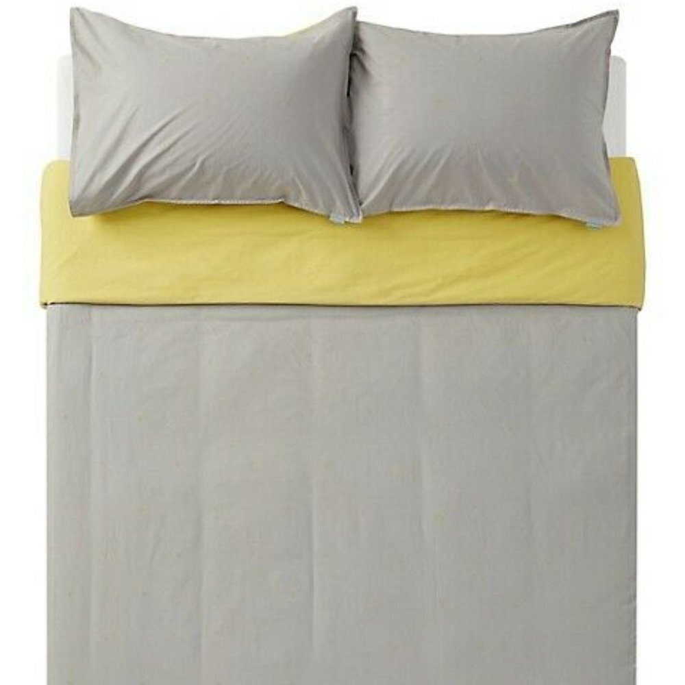 Bluebellgray Cotton Sateen 3-Piece Duvet Cover Set